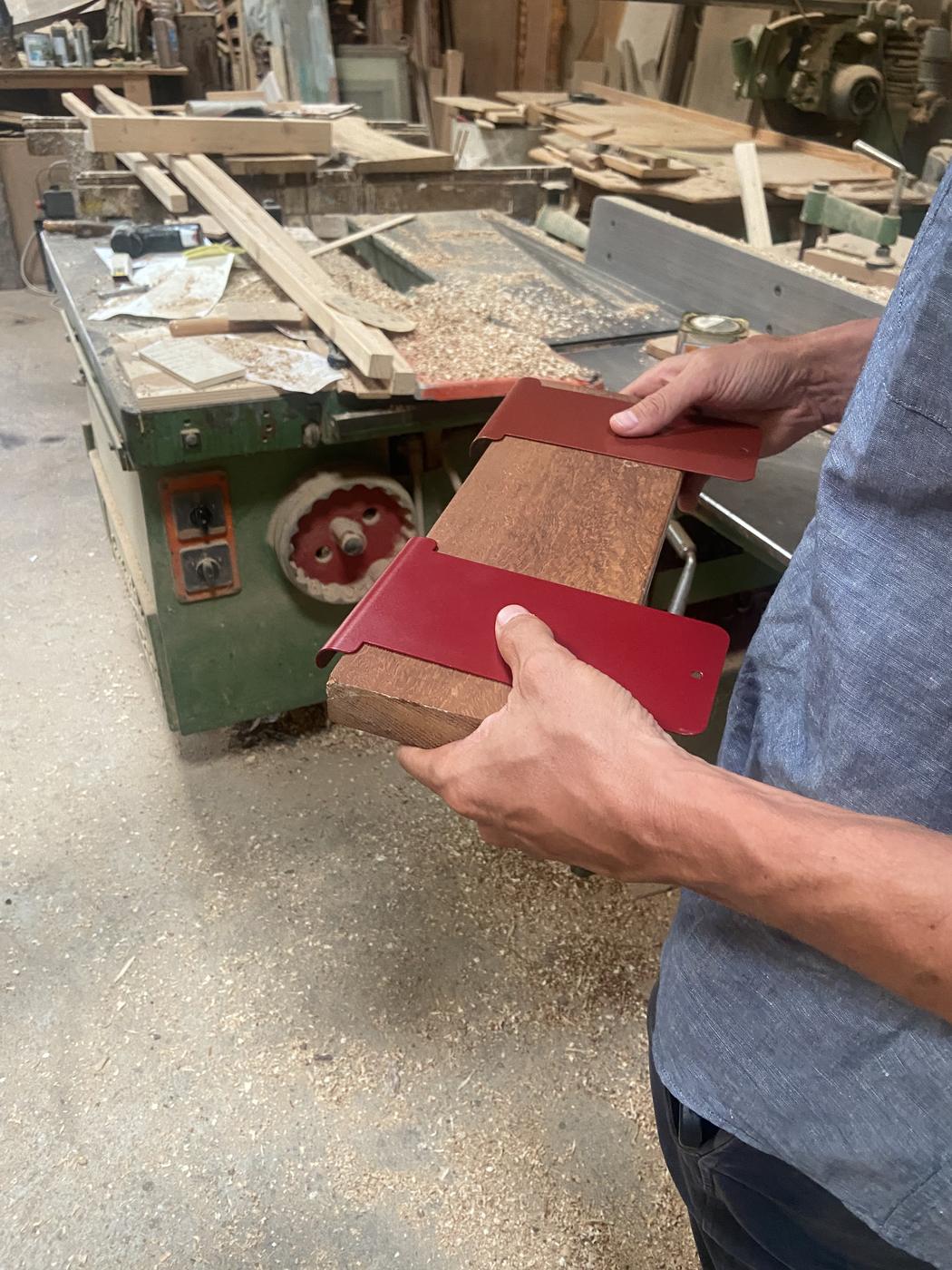 Colour test for the bench in Carlo Nicoletti's workshop
